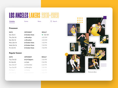 LA Lakers Web Concept