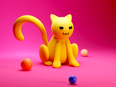3D Cat 3d blender cat illustration