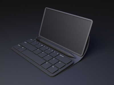 3D Keyboard 3d blender cycle keyboard ui8