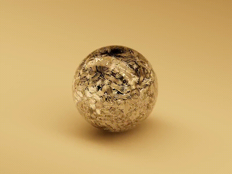 3D Orb 3d blender gold material orb organic