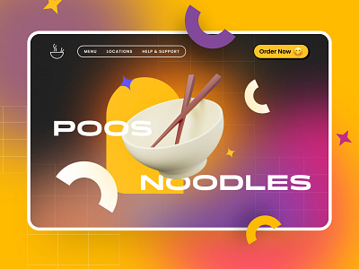 Noodles Pro design exploration figma food hero noodles ui uidesign ux webdesign website