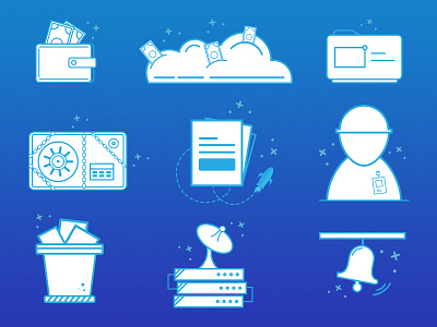 Illustrations i did for cloud storage website app avncode cloud icons illustration wbsite