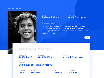 Profile screen by Akshay Vinchurkar on Dribbble