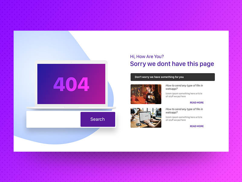 Day 008 - 404 Error page - Daily UI