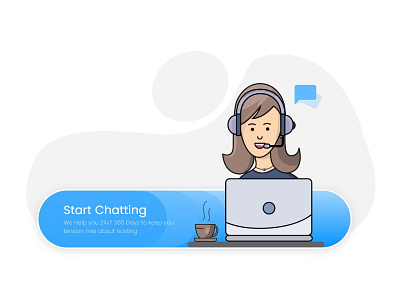 Chat Widget chat dribbble illustration ui ux widget