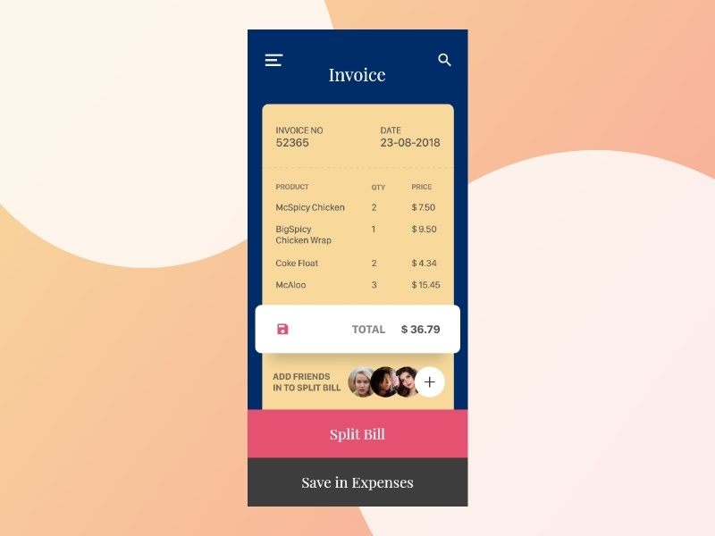 Day 46 - Invoice - Dailyui by Akshay Vinchurkar on Dribbble