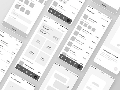 Share expenses Wireframes android app appdesign expenses minimal planning process share simple trending user experience ux uxui wireframes