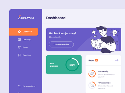 Impactum Education Platform dashboard desktop edx foundation klitshko mobile mvp platform ui ux