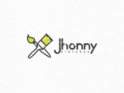 Johnny Pinturas brush brushes identity logo paint