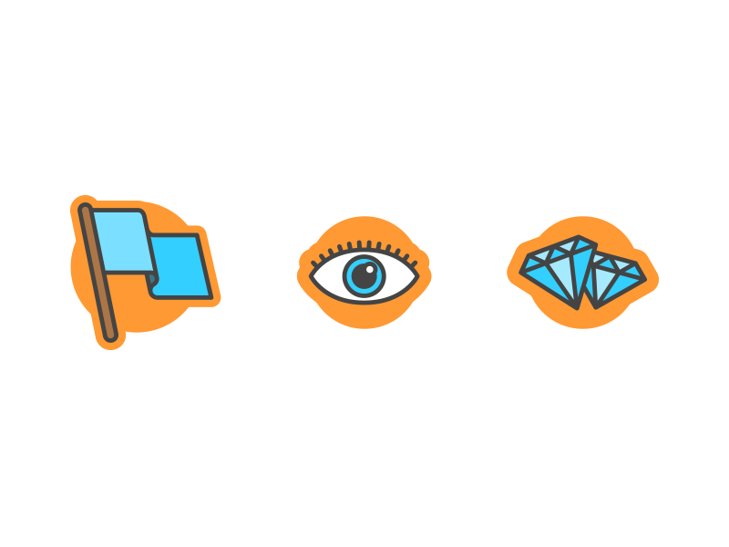 Mission Vision Values Icons