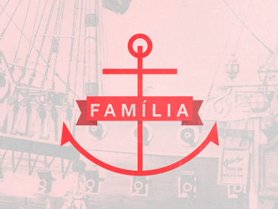 Family anchor family família pirate ribbon ship