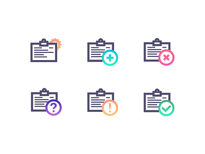 Action icons with gradients