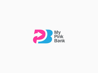 Pink Bank logo branding graphic design logo