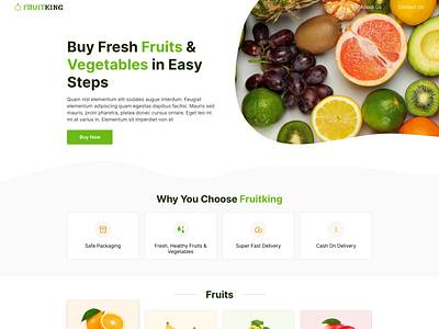 FruitKing - Landing Page Design