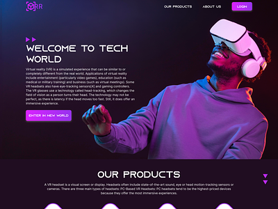 RR- Virtual Reality Product Landing Page Website