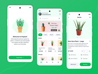 Online Plant Ordering App app design clean design mobile app mobile app design ui ux