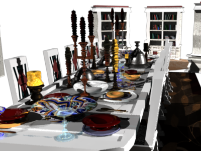 Dining Room Table Rich Kitchen 3d kitchen model rich