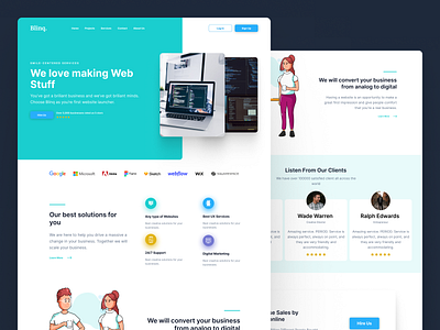 Blinq - Agency Landing Page (Concept) agency branding concept design interface landing page screen ui ux web design web page website