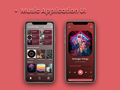 Music Application UI 3d 3d icons art design designer graphic design logo music app musicapplication spotify ui