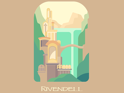 Rivendell 3d branding design graphic design illustration logo typography ui ux vector