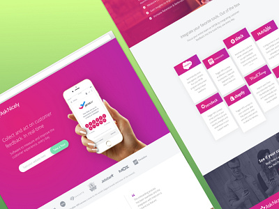 AskNicely Free Trial Refresh asknicely color theory conversion rate optimization landpage luxury magenta saas uiux user interface