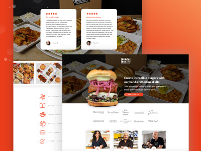 BurgaBox General Page branding burgers colortheory design food graphicdesign landingpage network red uiux webdesign yelp