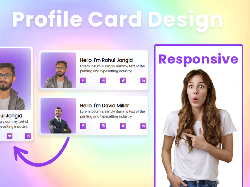 Profile Card Design by Rahul Jangid on Dribbble