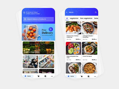 Delivery App Mobile UI app design flat gradient illustration minimal mobile app mobile app design mobile ui modern ui ux vector