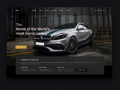 Car Rental app car rental dark ui design minimal modern webdesign website