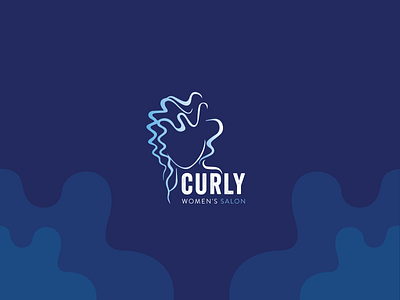 curly women's salon beauty brand design branding design identity logo logotype minimal modern salon space womens