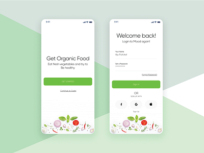 Grocery app login concept app app screen design grocery app login login screen minimal sign in sign up ui ux