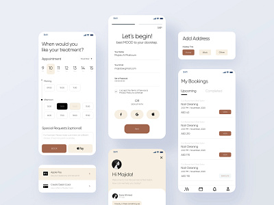 Mobile App UI branding design minimal mobile app modern ui ui design ux