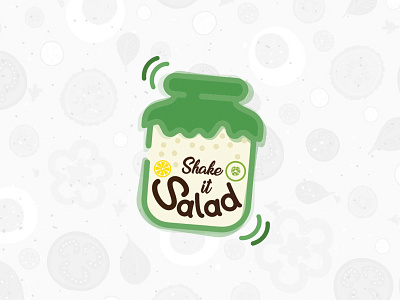 Shake it Salad brand branding design food green leaves logo minimal salad ui ux ui