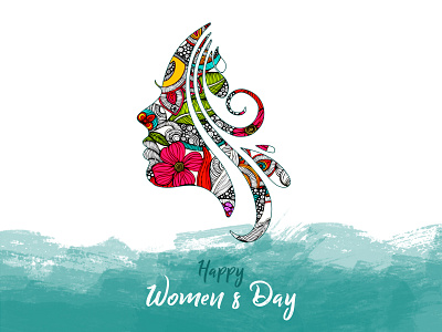 Happy women's day! abstract charactor creative designer girl illustraion international womens day march 8 poster shape women womens day