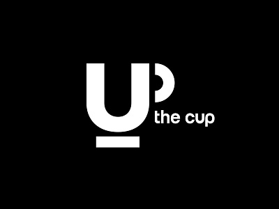 The CUP black branding coffee cup cup drink food modern restaurant smart logo typography