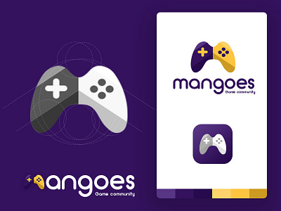 Mangoes blue brand game logo gameshow icon idenity illustration logo yellow