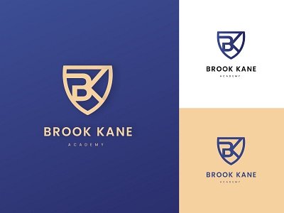 BROOK KANE academy app branding design free gradient identity logo logotype mark minimal modern sheild simple typo typography