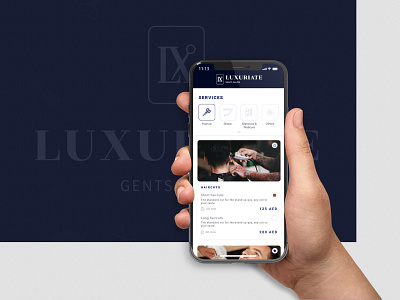 luxuriate app android blue clean clean ui illustration ios minimal mobile app mobile application saloon ux