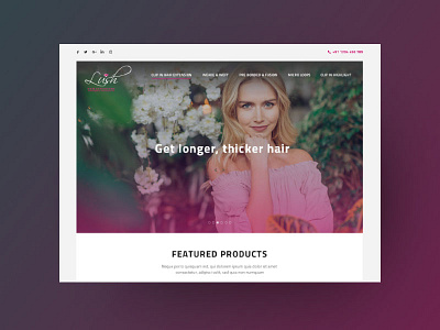 Lush beauty beauty product hair home home page illustration landing page minimal products shopping store ui ux website