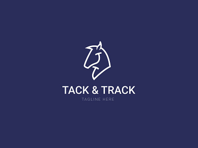 tack track brand branding horse illustrator logo logotype mark minimal modern simple t logo typogaphy