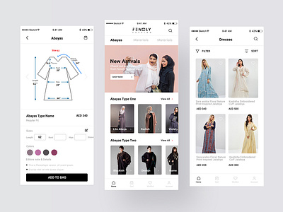 Islamic fashion App andriod app application cards clean concept art ecommerce fashion app interface ios islamic design minimal mobile mobile app modern product design ui ux