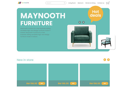 Maynooth Furniture - Udemy Assignment 1 ui ux web design