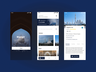 Masigit - Mosque Finder App app islam masjid mobile mosque muslim muslimsapp pray prayer religious salat ui