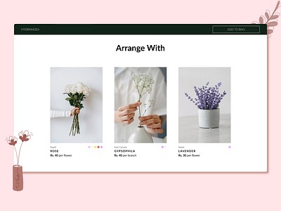 The Florist - Arrangement design florist illustration ui ux web design website