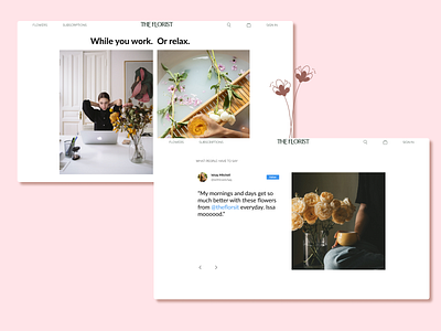 The Florist - Homepage design florist illustration ui ux web design website