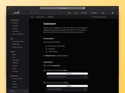 Redesign: Jekyll website