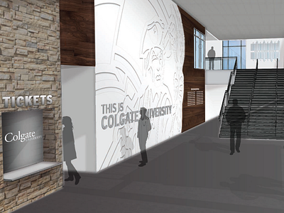 Colgate University – Lobby Concept 3d branding design environmental graphic design illustration