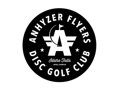 Anhyzer Flyers Badge badge badge hunting disc golf frolf intel