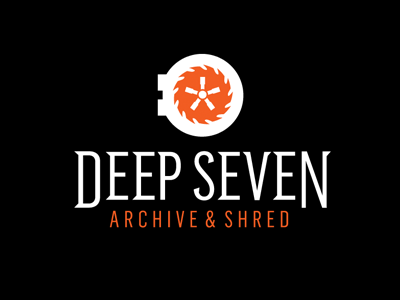 Deepseven Logo archive blade icon logo safe shredding vault