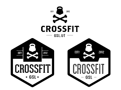 Crossfit Concepts crest crossbones crossfit gym logo salt lake utah vintage workout